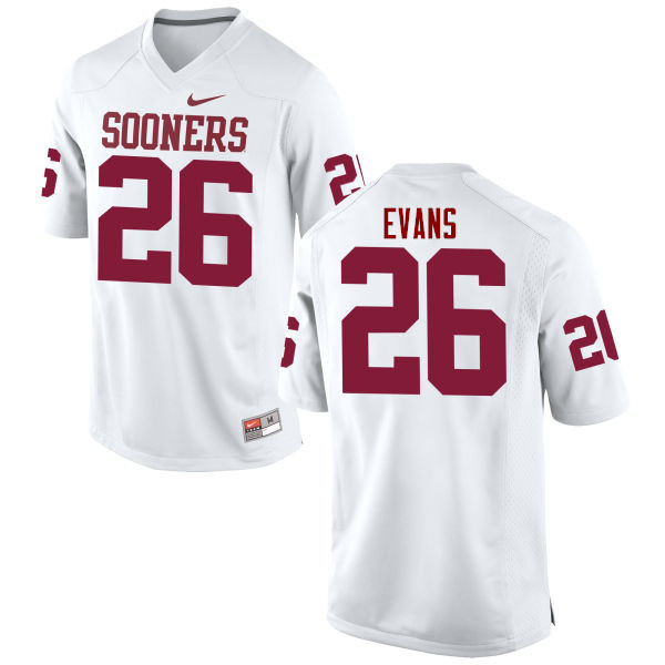 Oklahoma Sooners #26 Jordan Evans College Football Jerseys Game-White